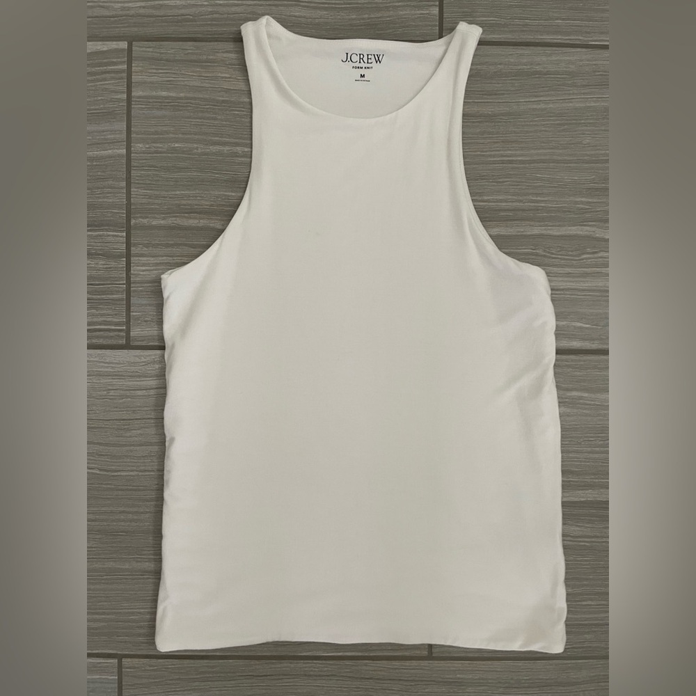 J.Crew Form Knit White Tank Top | Size M
